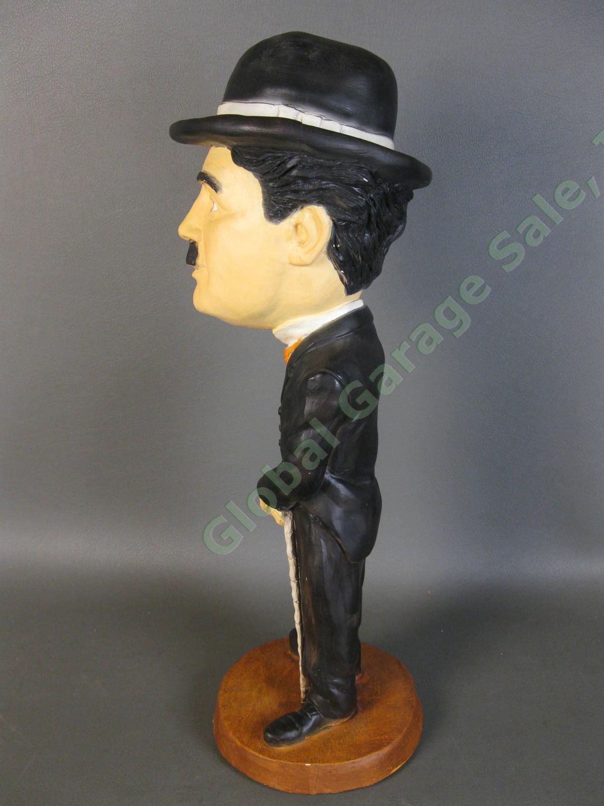 1973 ESCO Products 17" Charlie Chaplin Little Tramp Chalkware Statue Sculpture 3