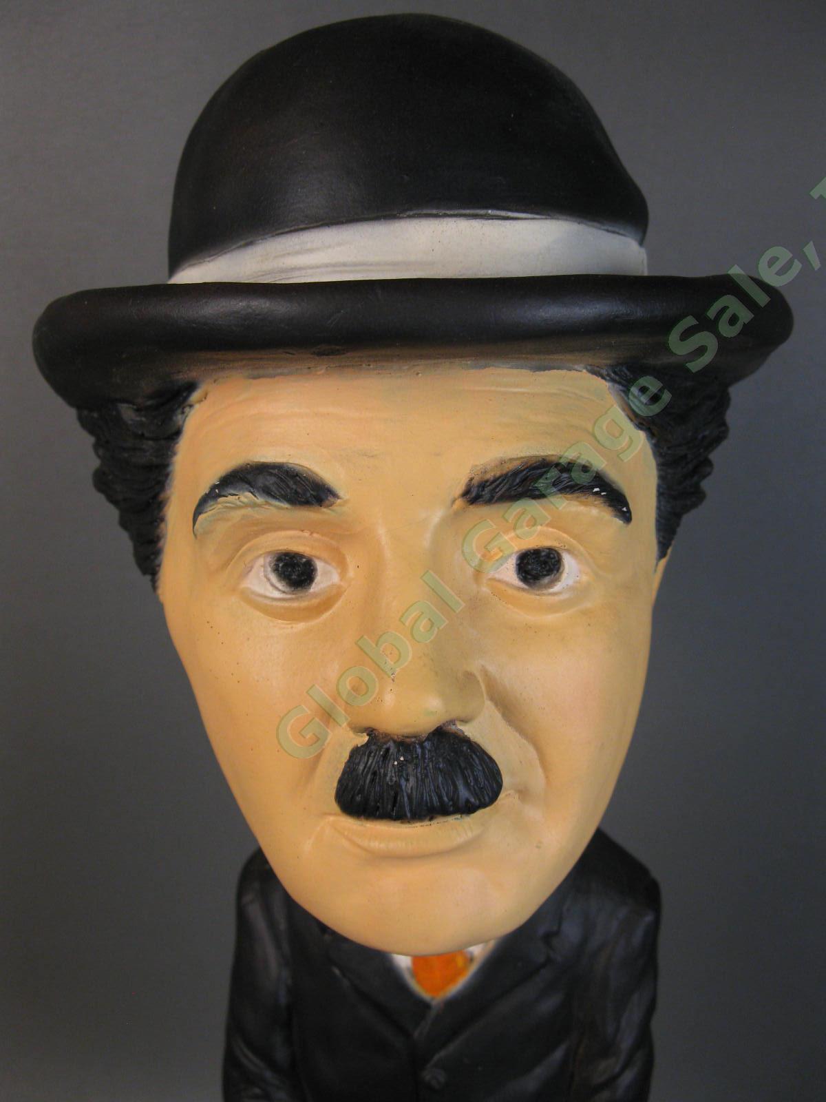 1973 ESCO Products 17" Charlie Chaplin Little Tramp Chalkware Statue Sculpture 4