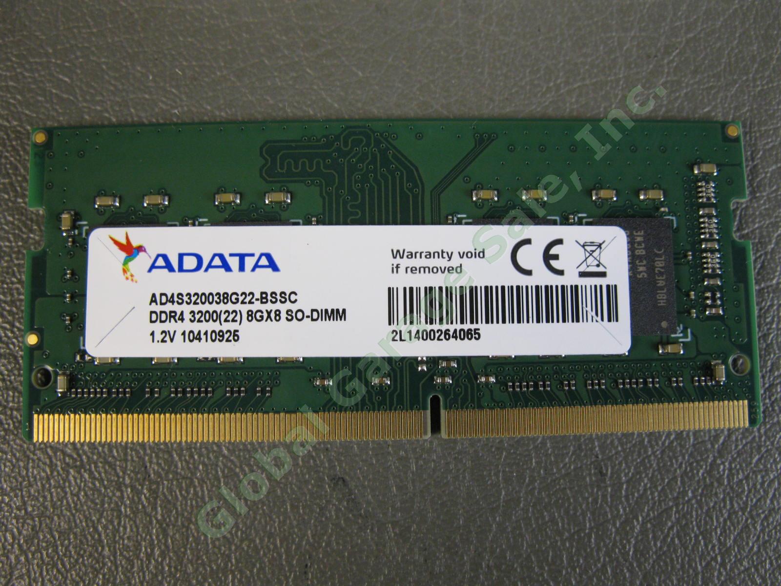 50 NEW ADATA 8GB DDR4 3200MHz 8Gx8 SODIMM 260-Pin DRAM Laptop Memory SEALED LOT! 3