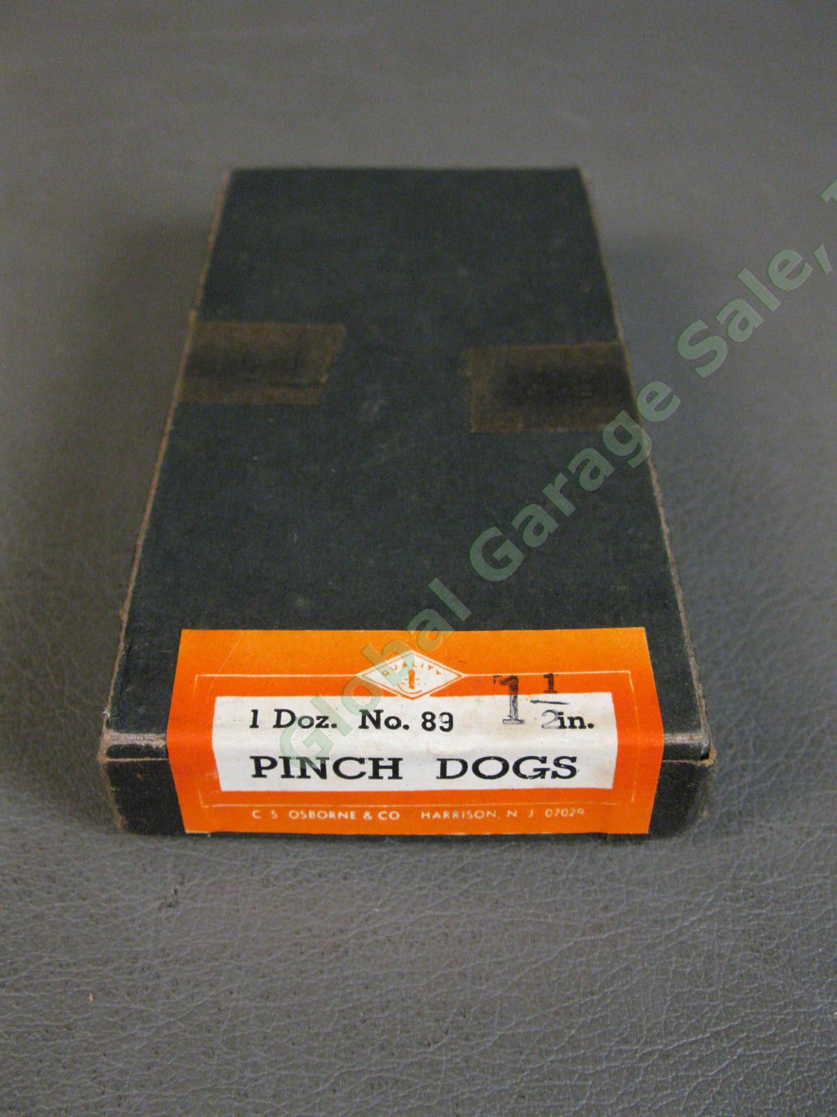 12 Piece Set Osborne 89 1.5" Inch Pinch Dog LOT Hardened Steel Woodworking Clamp