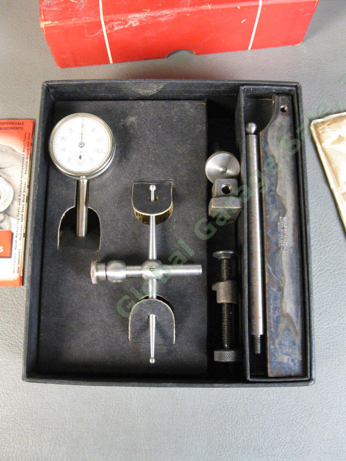 VTG Starrett 196A Dial Test Indicator Machinist Tool Kit Back Plunger COMPLETE 3