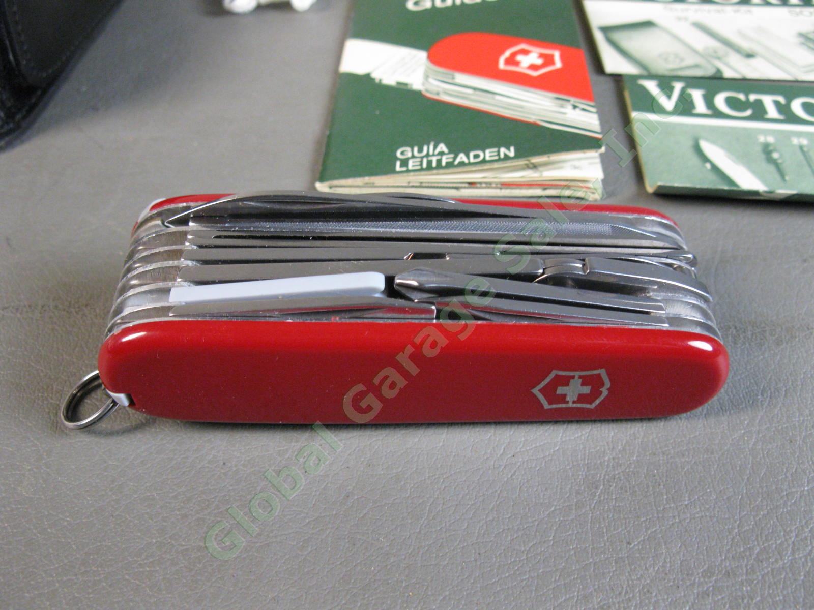 Victorinox Red Swiss Champ SOS 53511 Survival Kit Army Knife Leather Sheath Case 4