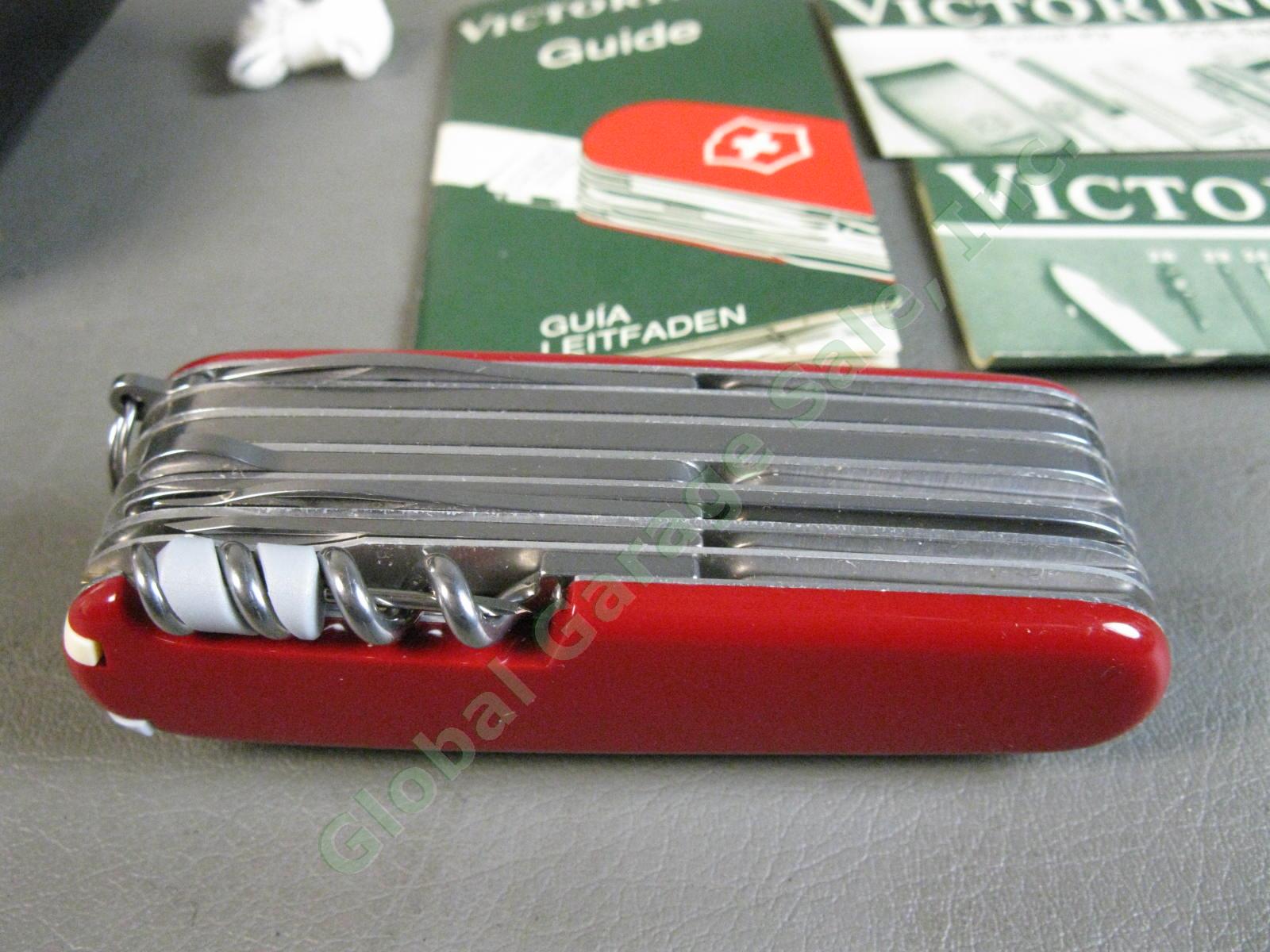 Victorinox Red Swiss Champ SOS 53511 Survival Kit Army Knife Leather Sheath Case 5