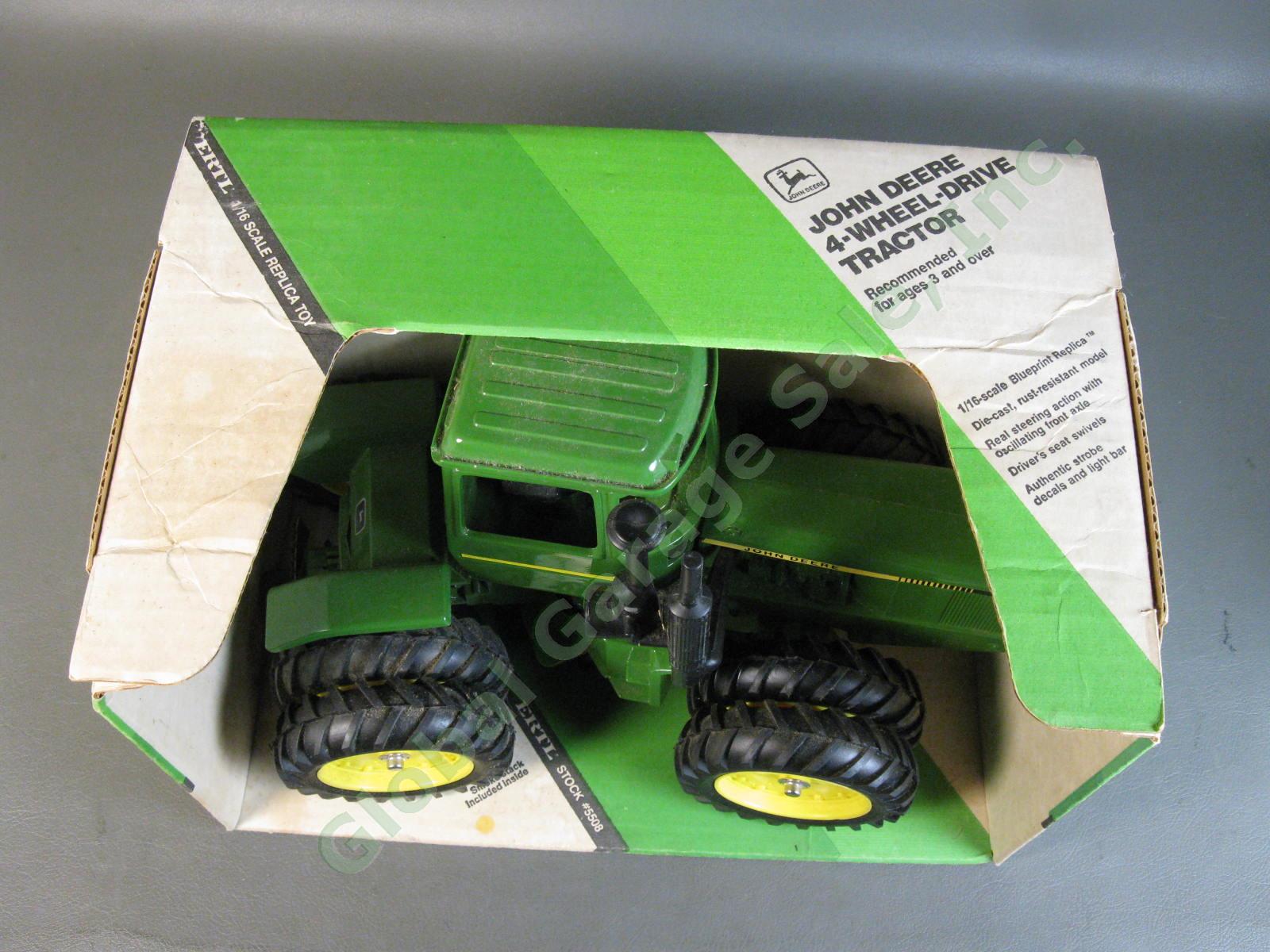 Ertl John Deere Green 4WD 4 Wheel Drive Farm Tractor 5508 1/16 Diecast Replica 1