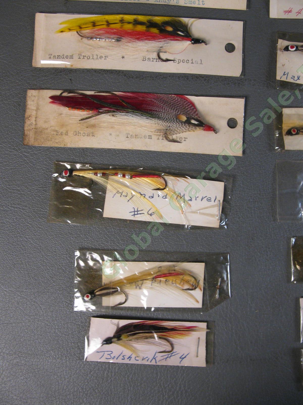 Vintage Fly Fishing Flies Lot Set Collection Maynard Marvel Red Black Ghost NR 2
