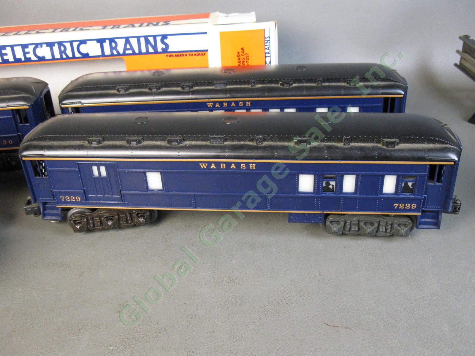 Lionel O Wabash 6 Passenger Car Train Set Dining Baggage Combo Coach Observation 2