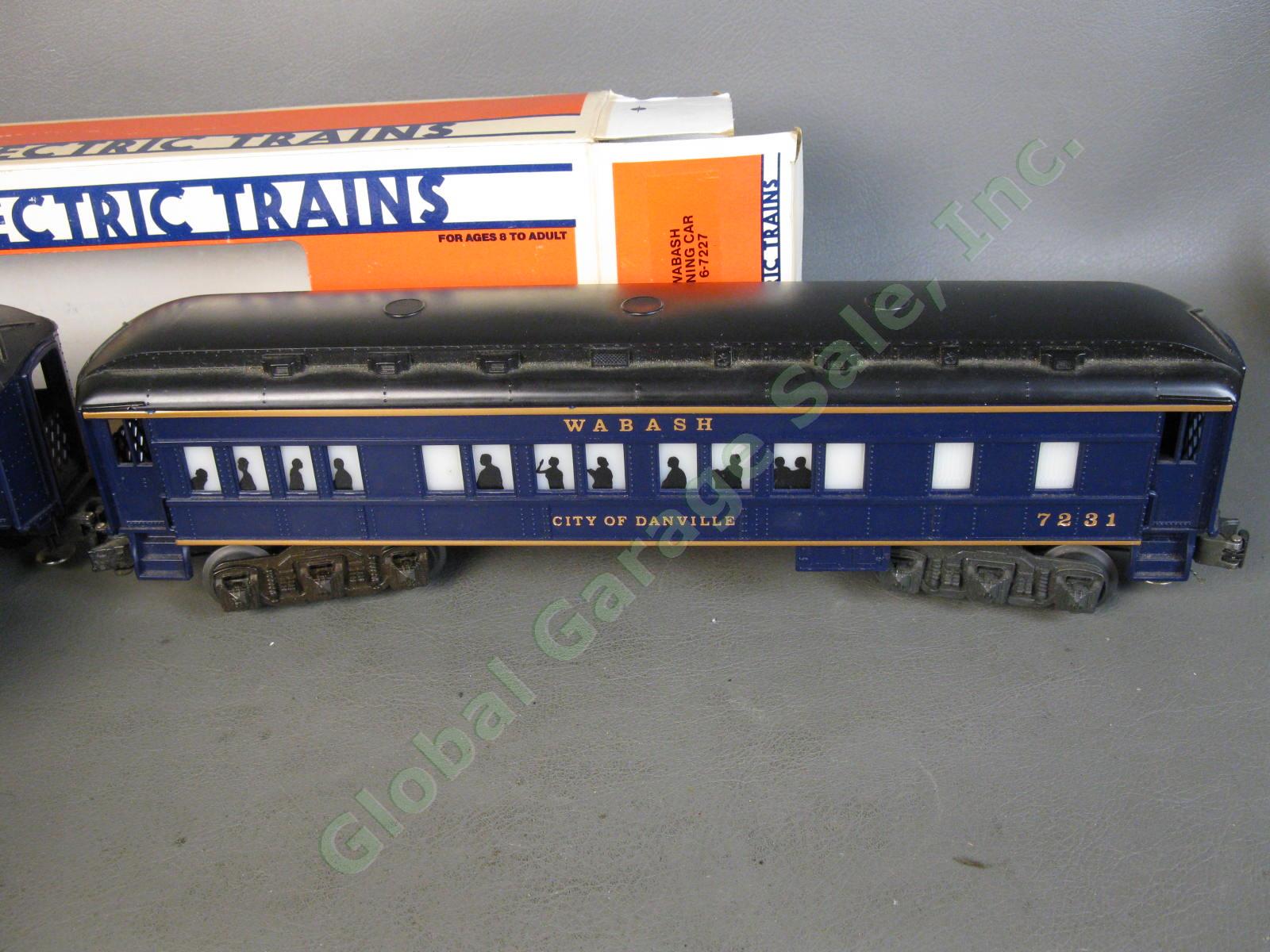 Lionel O Wabash 6 Passenger Car Train Set Dining Baggage Combo Coach Observation 3