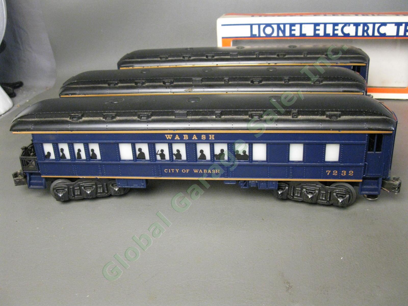 Lionel O Wabash 6 Passenger Car Train Set Dining Baggage Combo Coach Observation 4