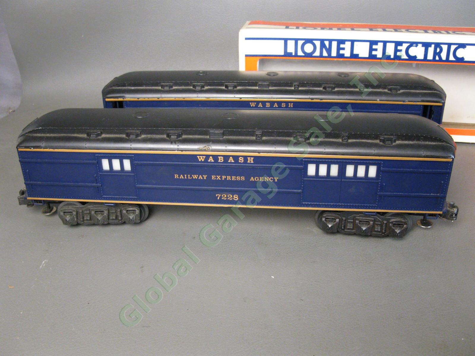 Lionel O Wabash 6 Passenger Car Train Set Dining Baggage Combo Coach Observation 5