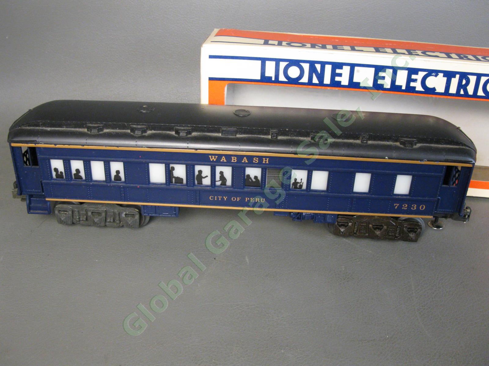 Lionel O Wabash 6 Passenger Car Train Set Dining Baggage Combo Coach Observation 6