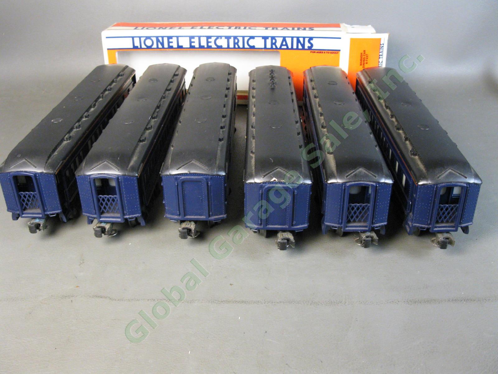 Lionel O Wabash 6 Passenger Car Train Set Dining Baggage Combo Coach Observation 7