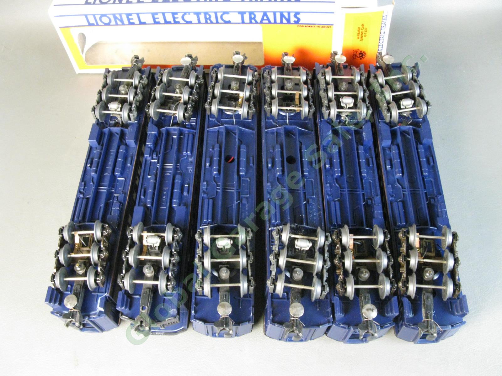 Lionel O Wabash 6 Passenger Car Train Set Dining Baggage Combo Coach Observation 11