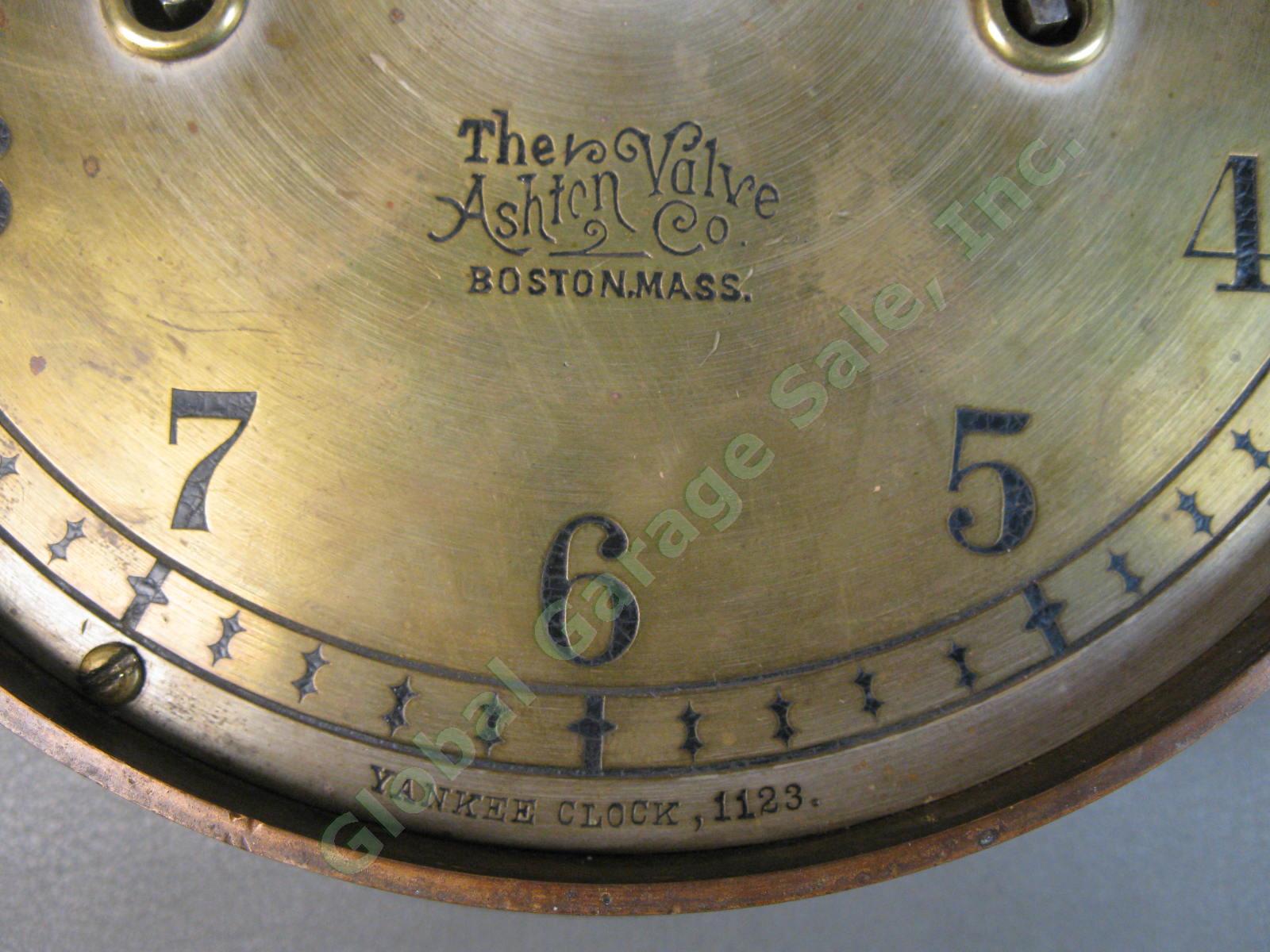 Ashton Valve Co Yankee Clock 1123 Seth Thomas 10 Marine Ship Chronometer WORKING 9