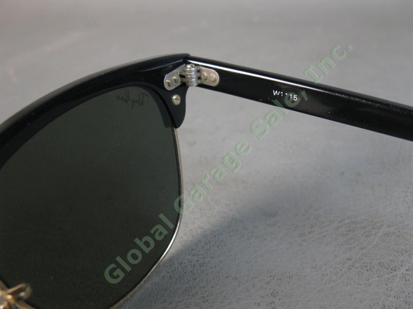 VTG B&L Ray-Ban ClubMaster Sunglasses Arista Ebony W1115 G15 RB3016 Bausch Lomb 6