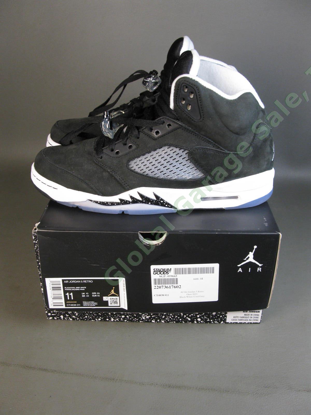 Nike Air Jordan AJ Retro 5 Moonlight Oreo Cookie CT4838 011 Black White US 11 NR