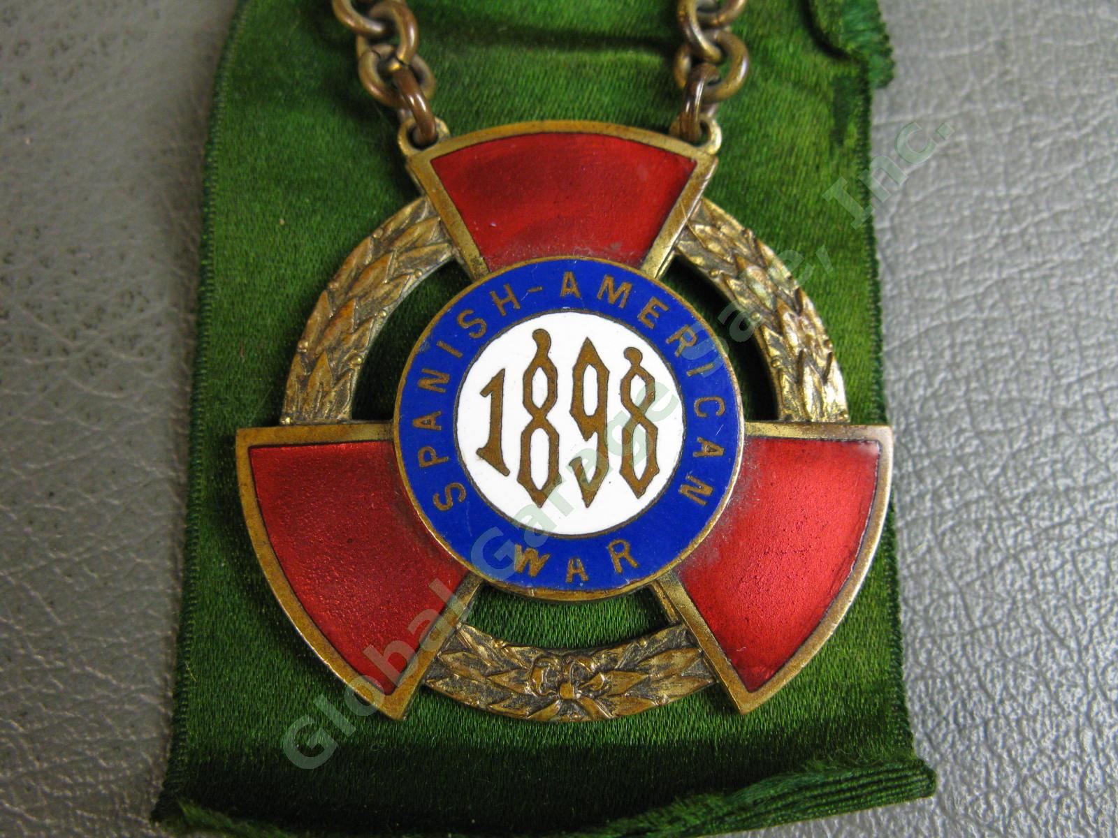 1st Vermont Volunteer Infantry Spanish American War 1898 Enamel Veteran Medal NR 2