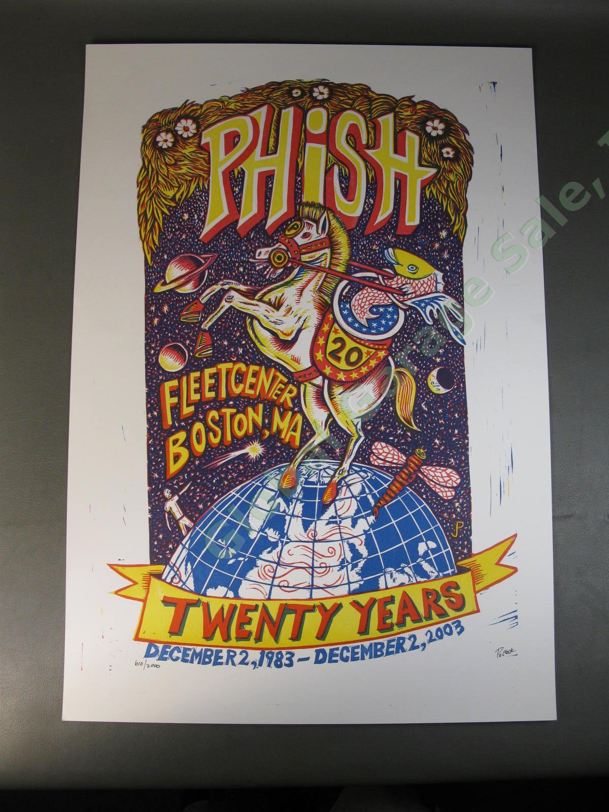 Phish Fleet Center Boston MA 12/2/2003 Twenty Years Jim Pollock Signed Poster NR