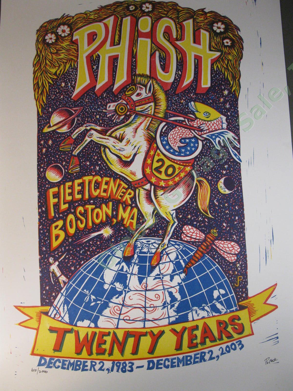Phish Fleet Center Boston MA 12/2/2003 Twenty Years Jim Pollock Signed Poster NR 2