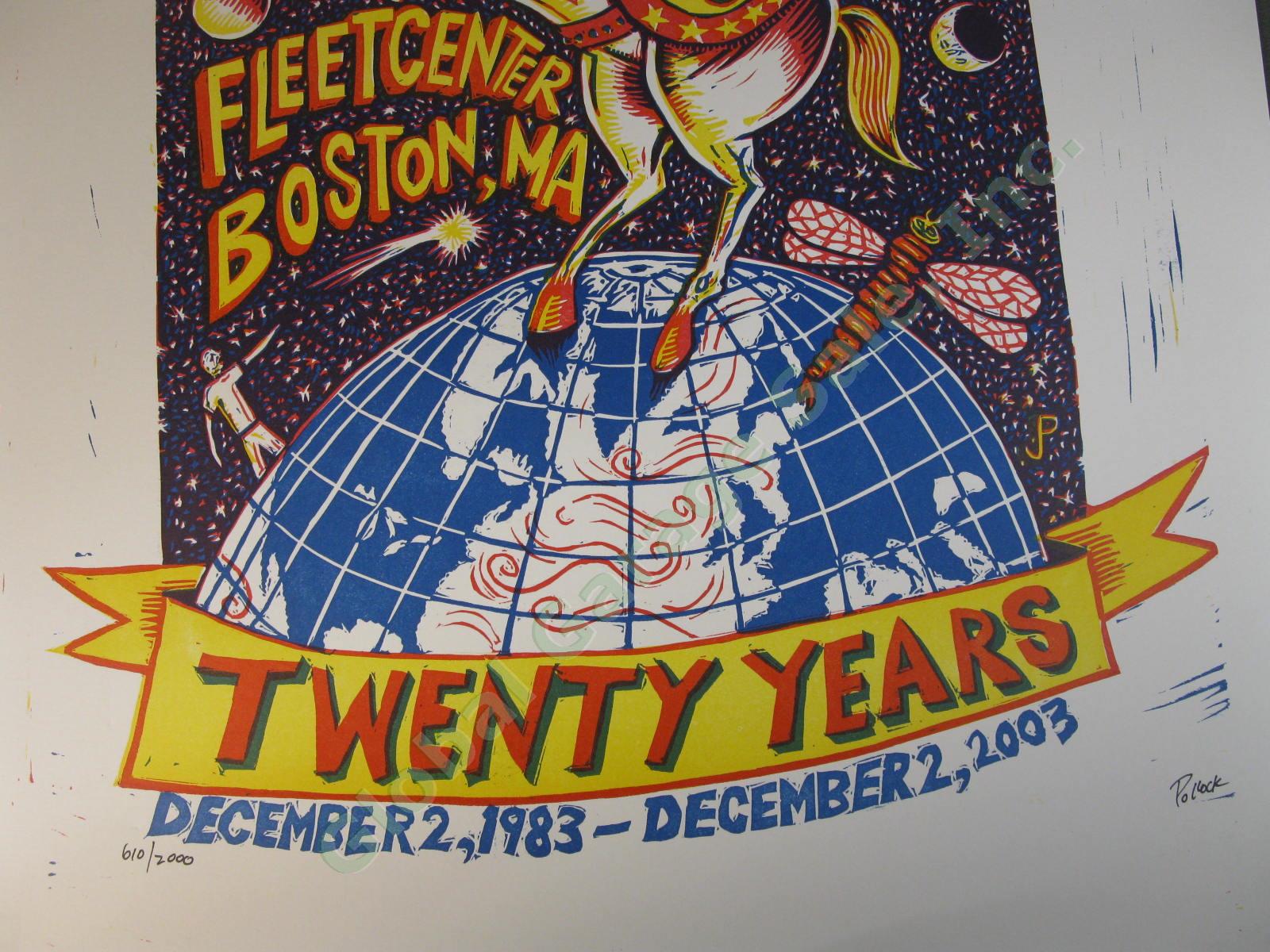 Phish Fleet Center Boston MA 12/2/2003 Twenty Years Jim Pollock Signed Poster NR 8