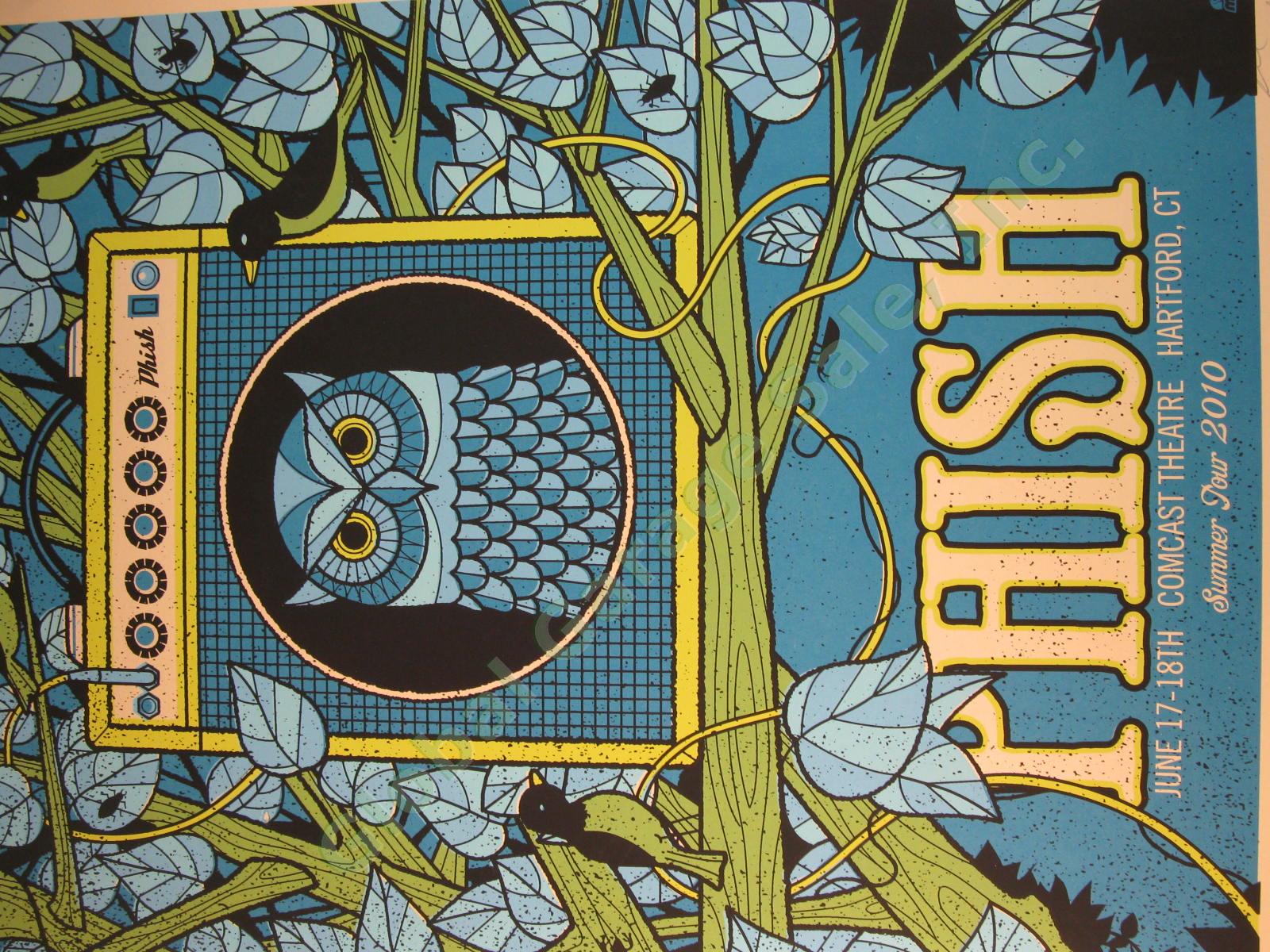 Phish Comcast Theatre Hartford CT 6/17-18/2010 Signed Methane Studios OWL Poster 7