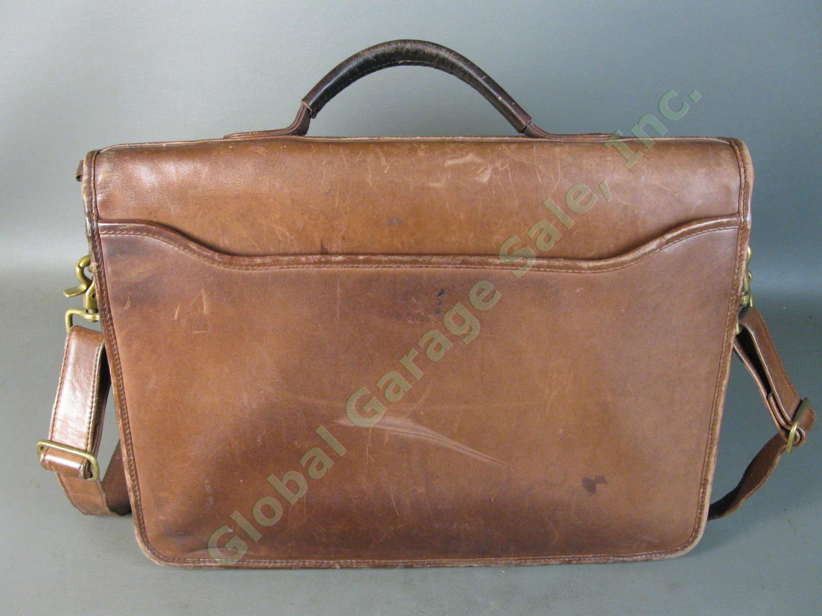 Ellington Leather Exxon Mobil Executive Shoulder Bag Attache Laptop Briefcase NR 4