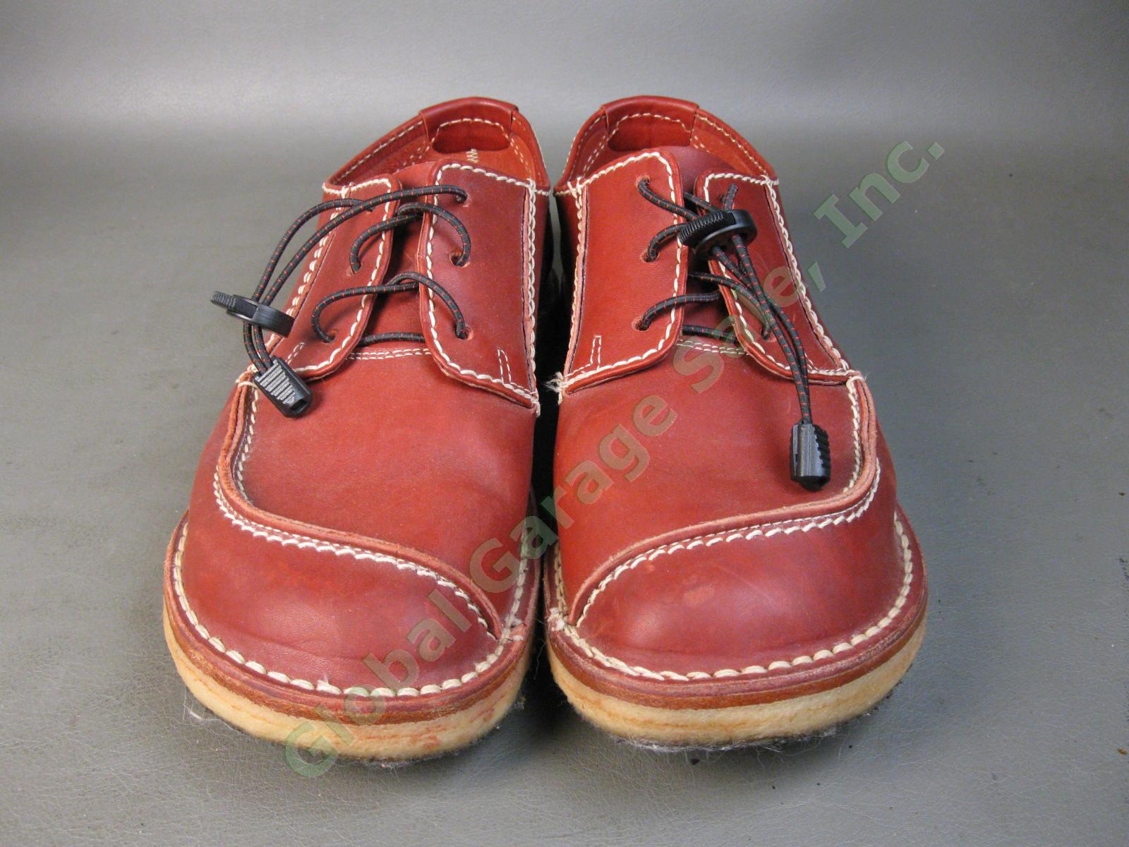 Original Danish Duckfeet Fyn Bordo Lace Up Derby Shoe Red Leather EU44 US 10.5