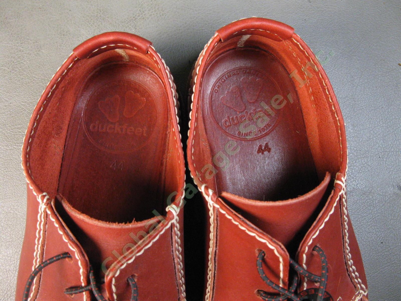 Original Danish Duckfeet Fyn Bordo Lace Up Derby Shoe Red Leather EU44 US 10.5 4