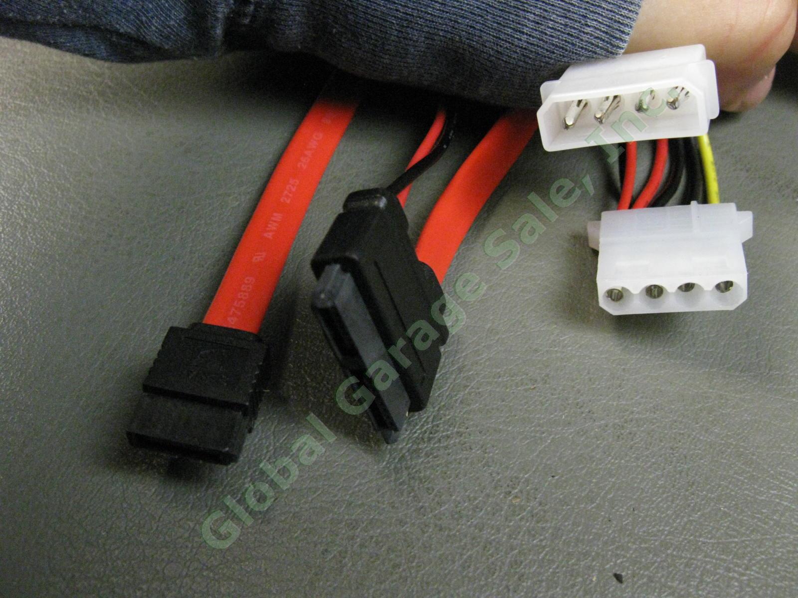 10 Slimline SATA Data and Power Converter Cable Locking Molex Female to Male LOT