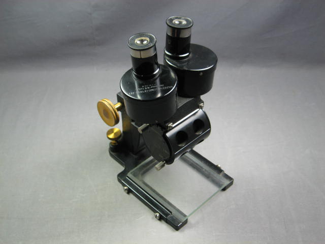 Antique Bausch & Lomb Stereo Binocular Microscope W/Box 2
