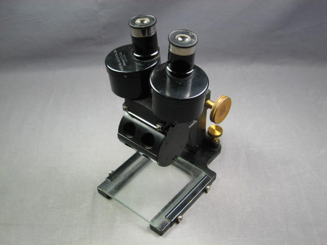 Antique Bausch & Lomb Stereo Binocular Microscope W/Box 3