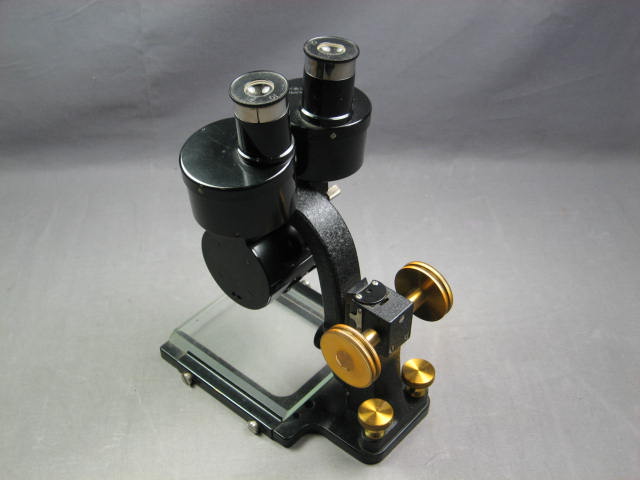 Antique Bausch & Lomb Stereo Binocular Microscope W/Box 4