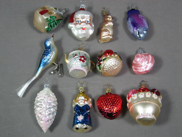 12 Inge Glas Brides Tree Old World Glass Xmas Ornaments 5