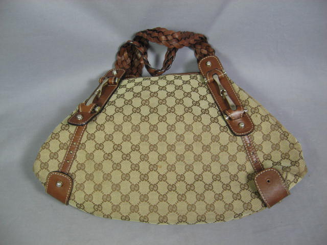 Brown +Tan Gucci Hobo Handbag Shoulder Bag Purse EXC NR 1