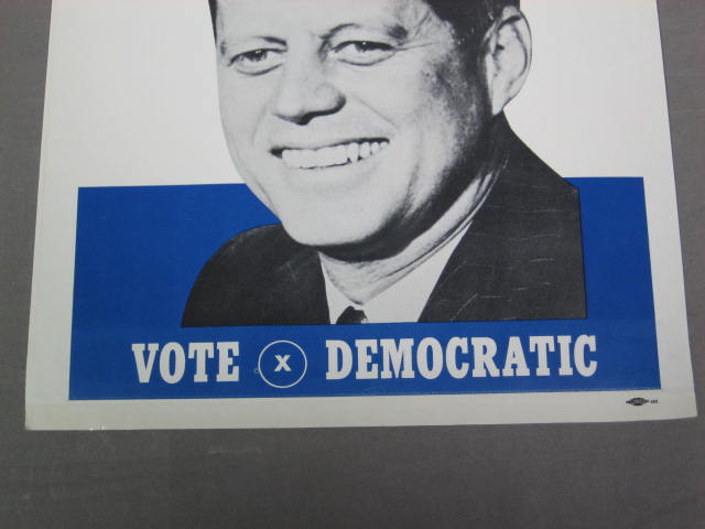 Vintage Original JFK John F Kennedy Campaign Poster 