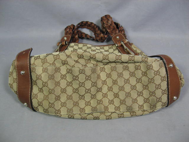 Brown +Tan Gucci Hobo Handbag Shoulder Bag Purse EXC NR 2