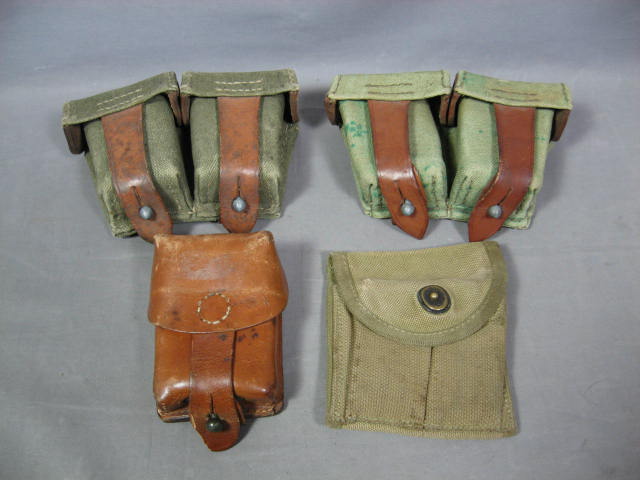 Vintage German Military Helmet Canteens Ammo Pouches NR 7