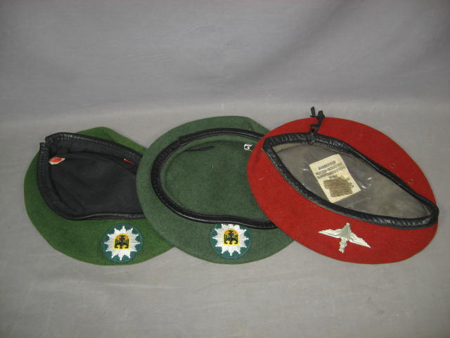 Vintage German Military Helmet Canteens Ammo Pouches NR 8