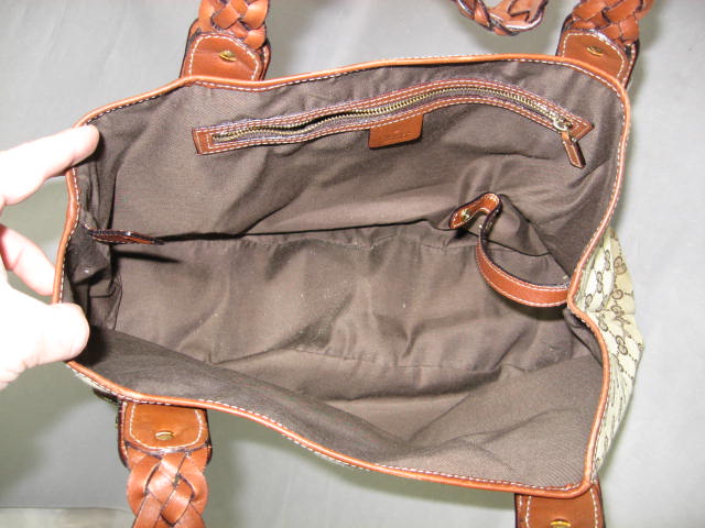 Brown +Tan Gucci Hobo Handbag Shoulder Bag Purse EXC NR 4