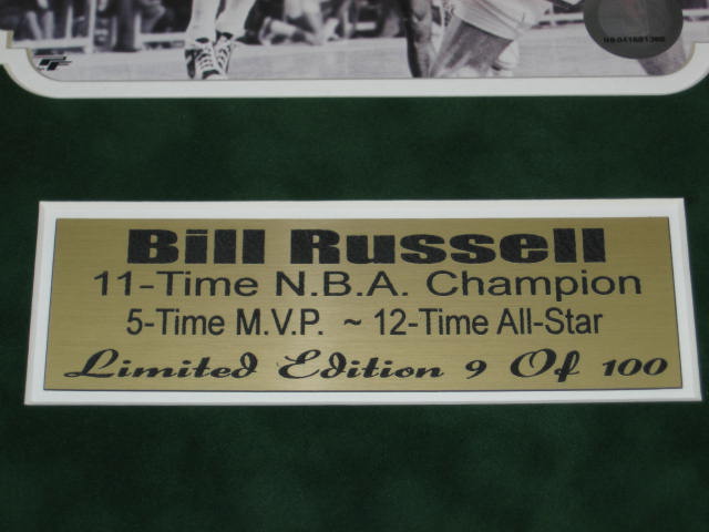 Signed Bill Russell Wilt Chamberlain Celtic Photo 9/100 3