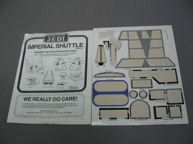 Vintage 1984 Star Wars ROTJ Imperial Shuttle W/ Box NR 9