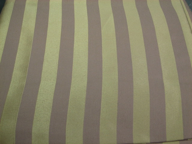 8 Pink Gold Striped 124-128" Round Tablecloth Linen Lot