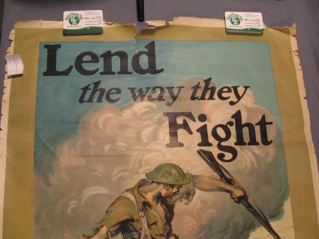 Original WWI War Bonds Poster Lend The Way They Fight 1