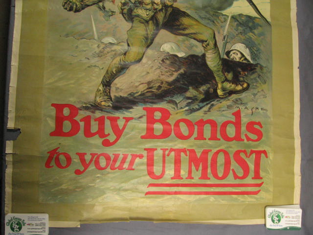 Original WWI War Bonds Poster Lend The Way They Fight 2
