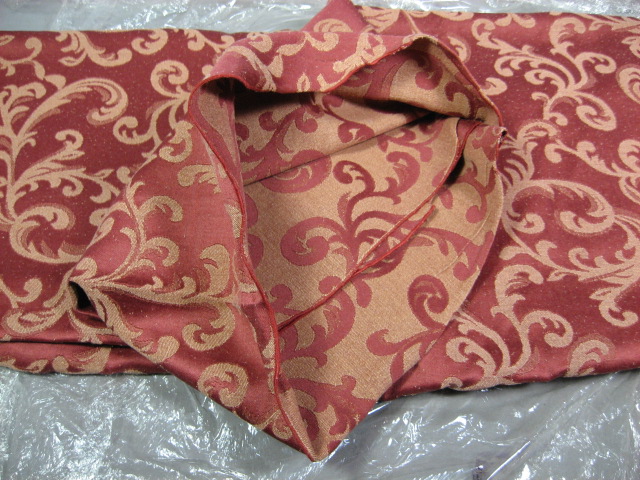 7 Red Gold Victorian 110-120" Round Tablecloths Lot Set 1