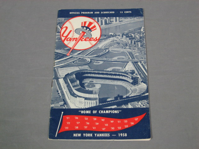 1958 1960 All Star Game NY Yankees Baseball Programs + 1