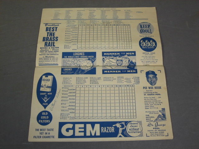 Vintage 1953-80 Dodgers Lot Pennant Programs Patch NR 7