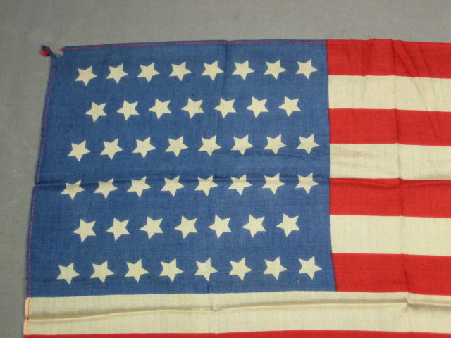 Antique 46 Star Silk Spanish American War Flag 1898 NR 1
