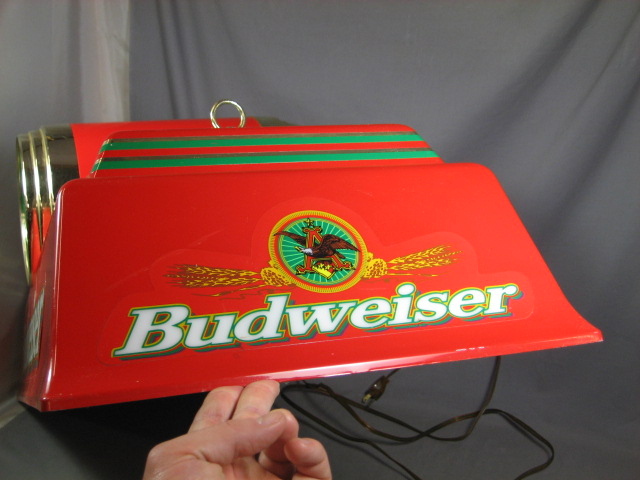 Hanging Budweiser Bud Beer Bar Pool Table Light Sign NR 3