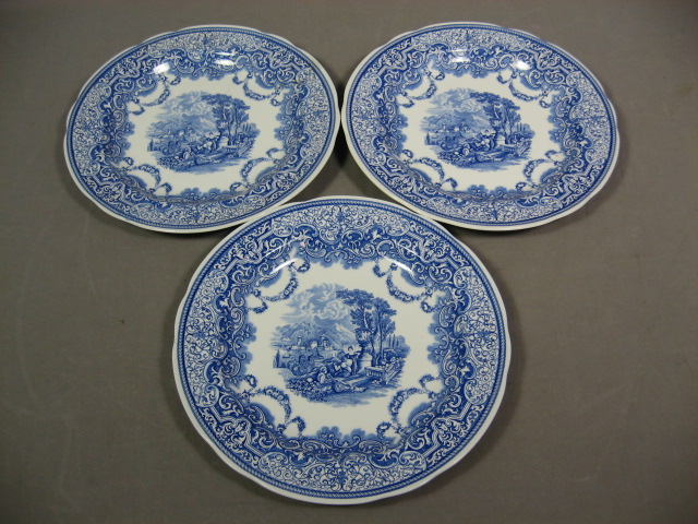 13 Vintage Spode Blue Room Collection Plates Set Lot NR 3