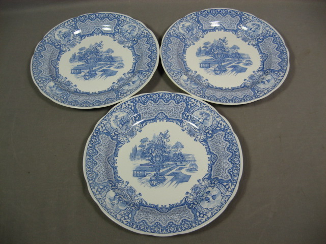 13 Vintage Spode Blue Room Collection Plates Set Lot NR 9